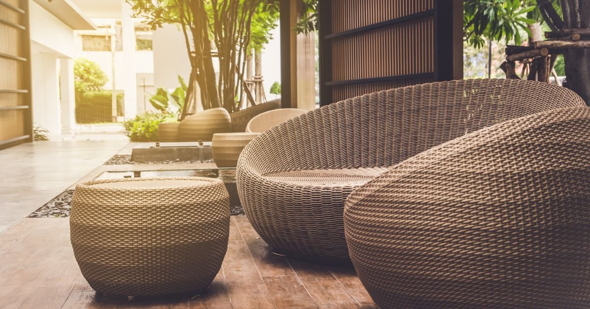 outdoor furniture rattan armchairs and table on terrace (Elevating Exteriors The Latest Trends in Luxury Outdoor Furniture Design)