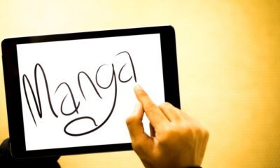 Word "Manga" on a Digital Tablet