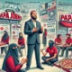 Dustin Basye of Papa John's engaging with staff, including women in niqab, symbolizing leadership, innovation, and community impact. Concept is used for Dustin Basye Papa Johns.